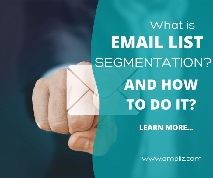 Mailing list segmentation